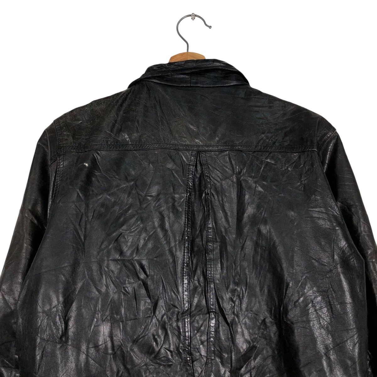 Japanese Brand 📌Vintage Biker Genuine Leather Jacket Skendel Issey Miyake Size US M / EU 48-50 / 2 - 10 Thumbnail