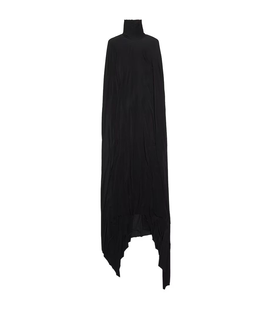 Balenciaga o1in1g0326 Long Semi Fitted Dress in Black Size XS / US 0-2 / IT 36-38 - 1 Thumbnail