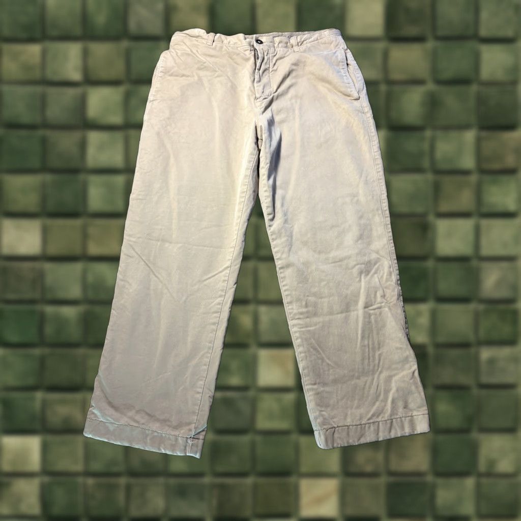 J.Crew VINTAGE J.CREW Flannel Lined Pants Mens 34x30 Khaki Brown Relaxed Heavy Cotton Shirt? Size US 34 / EU 50 - 1 Thumbnail