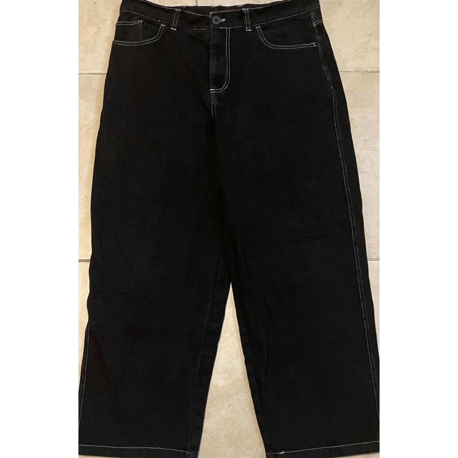 Enjoi VINTAGE Enjoi Skateboards Baggy Jeans 38 Black Denim Distressed 90s Y2K Grunge Skater Mens Jeans Size US 38 / EU 54 - 2 Thumbnail