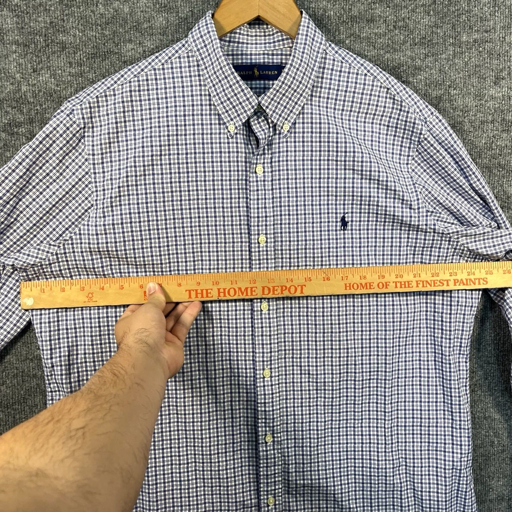 Polo Ralph Lauren Polo Ralph Lauren Plaid Classic Flannel Button-Up Shirt XL Long Sleeve Pony Blue Size US XL / EU 56 / 4 - 4 Thumbnail