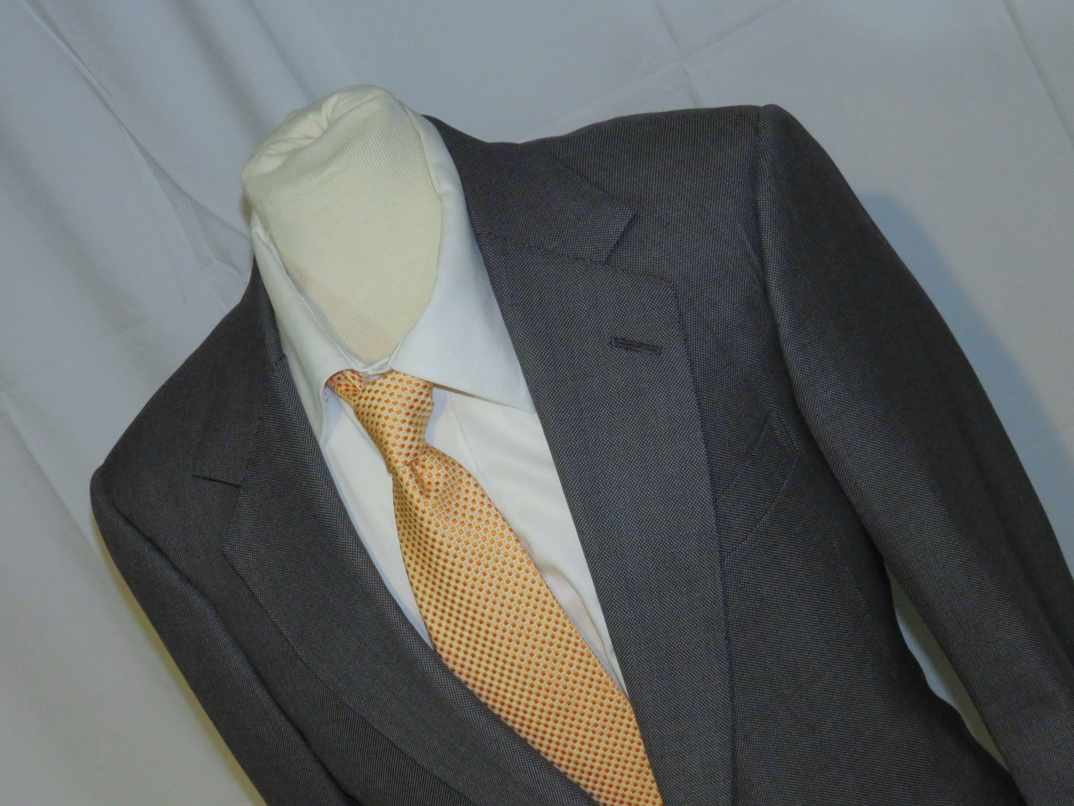 Huntsman Bespoke 2023 Gray Birdseye One Button Sport Coat 36S Size 36S - 4 Thumbnail