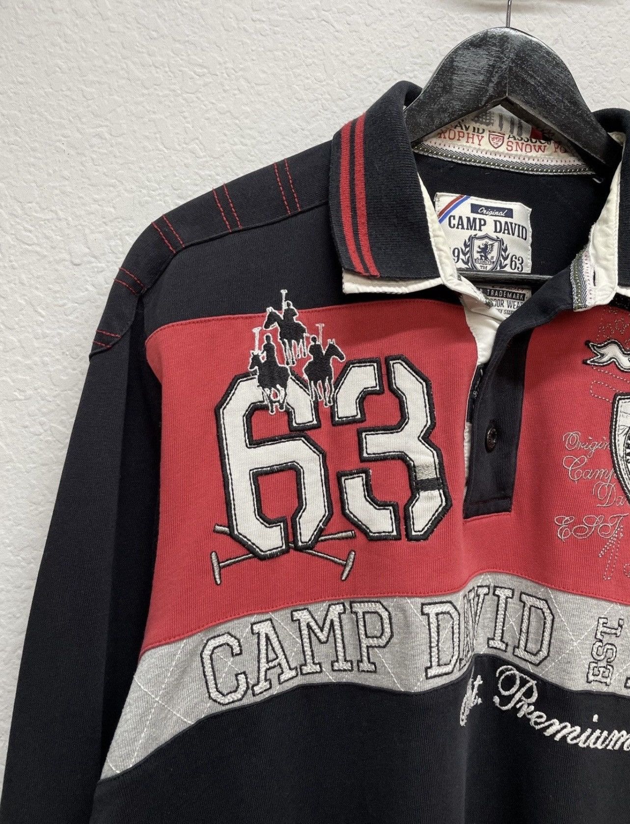 Polo Ralph Lauren Vintage Camp David Like Polo Ralph Lauren Rugby Long Sleeve Size US L / EU 52-54 / 3 - 7 Thumbnail