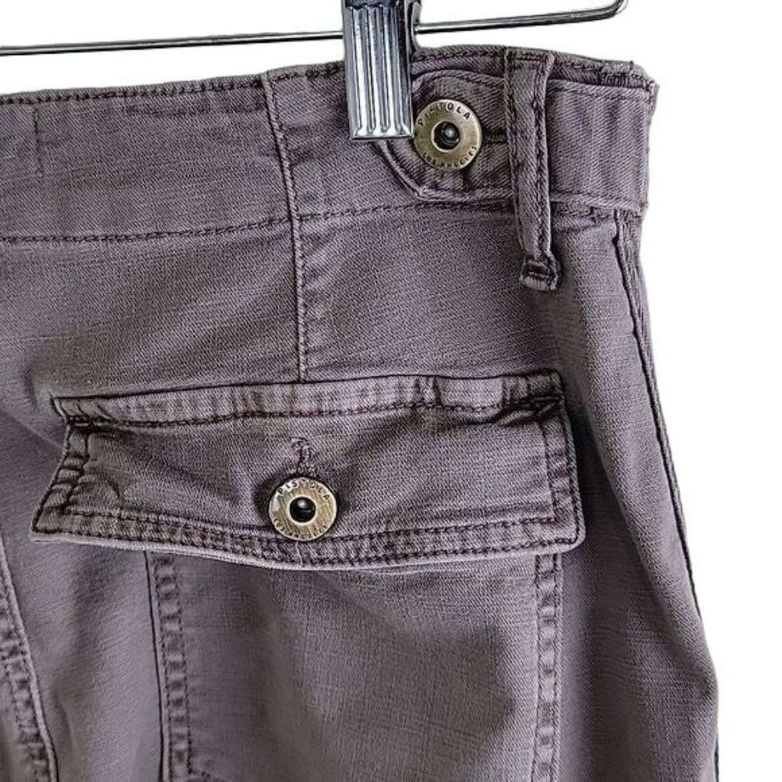 Pistola PISTOLA Women's Mid Rise Brown Cargo Pants Cotton Blend Size 30" / US 8 / IT 44 - 8 Thumbnail