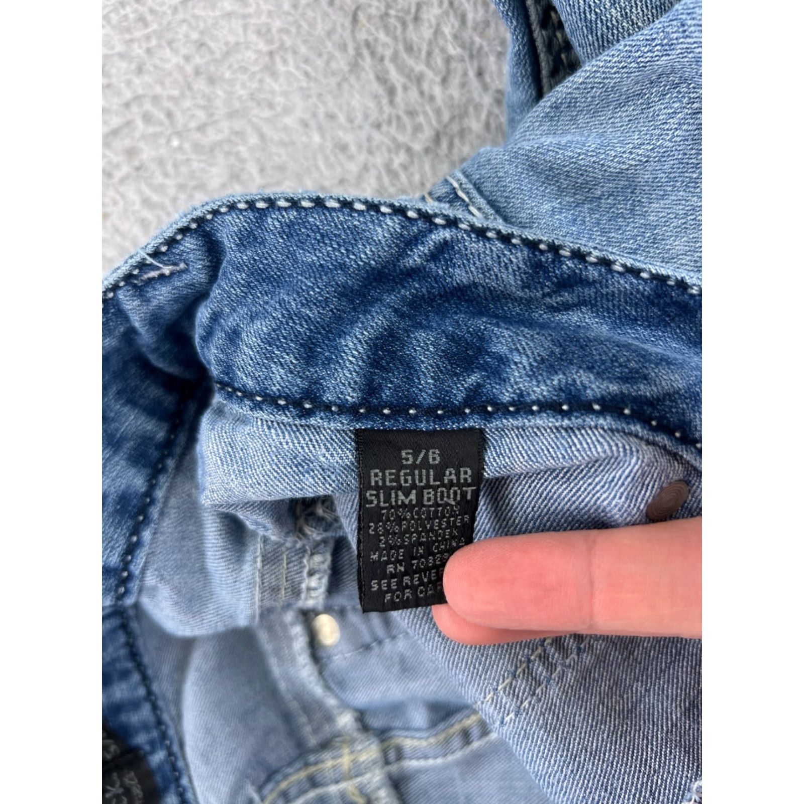 Vintage VINTAGE? No. Rue 21 Jeans Women Bootcut Denim 29x30 Blue Distressed Low Rise 7 Regular Womens Jeans 90s? Size 28" / US 6 / IT 42 - 4 Thumbnail