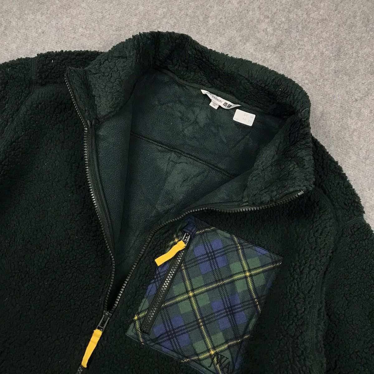 J.W ANDERSON SHERPA FLEECE ZIPPIER JACKET