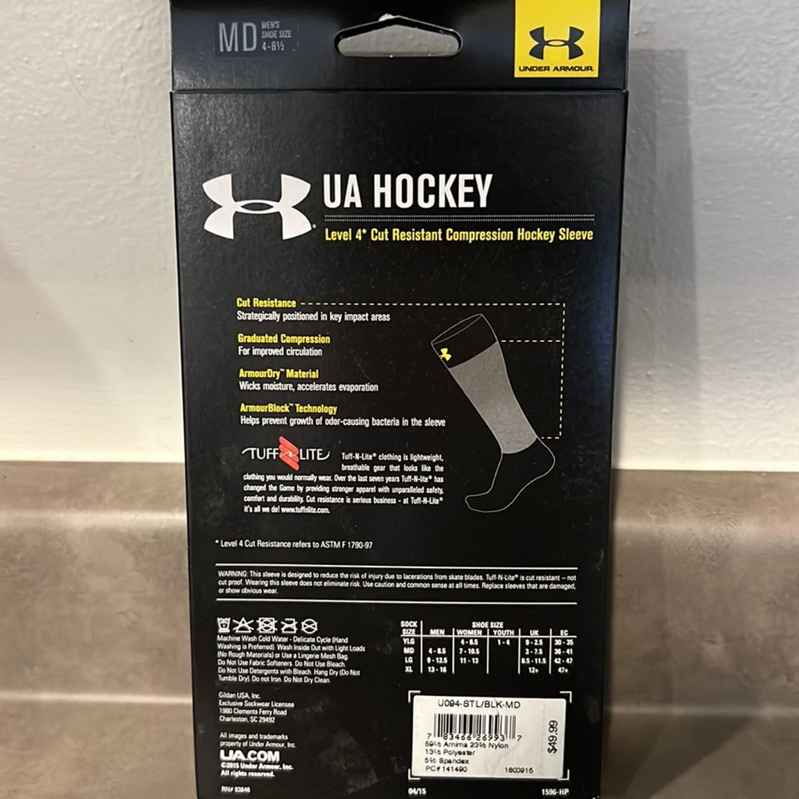 Under Armour Under Armour Hockey Cut Resistant Compression Sleeve/Sock Size ONE SIZE - 2 Thumbnail