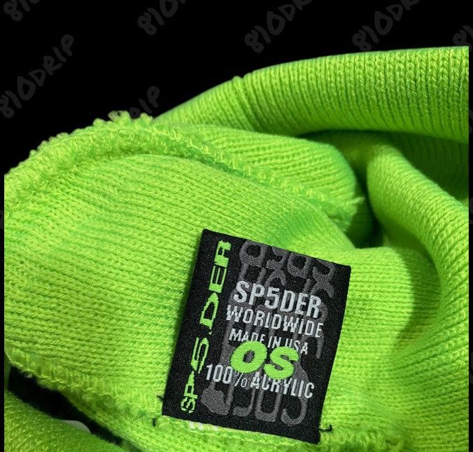 Sp5der Sp5der Rhinestone Web Beanie - Green Size ONE SIZE - 6 Thumbnail