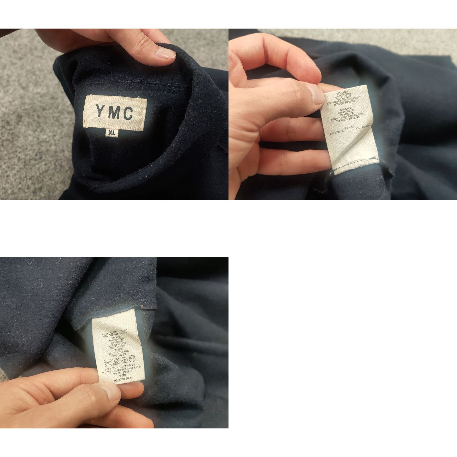 YMC YMC You Must Create Design Jacket Women XL Navy Blue Wool Overshot Overiszed All Seasons Fall Spring Summer Size XL / US 12-14 / IT 48-50 - 10 Thumbnail
