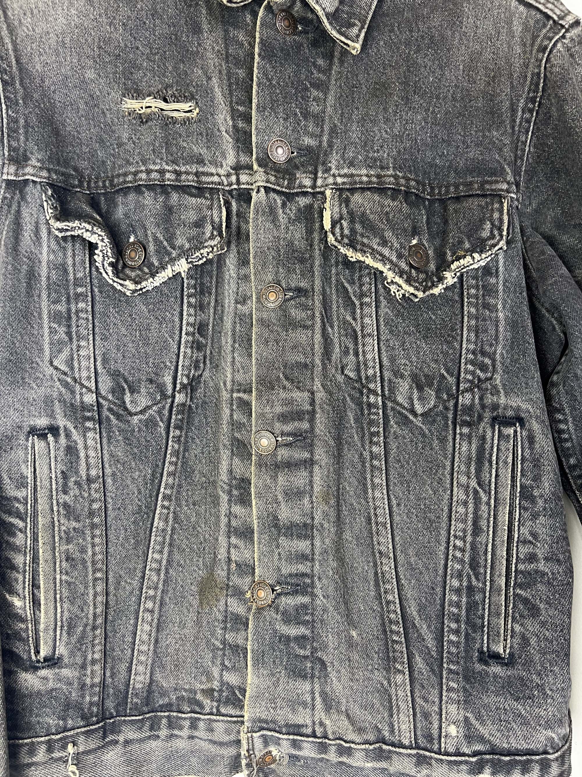 Levi's Vintage Clothing Vintage 1980's Levi's Black Denim 4 Pocket Jean Jacket Size US M / EU 48-50 / 2 - 3 Thumbnail