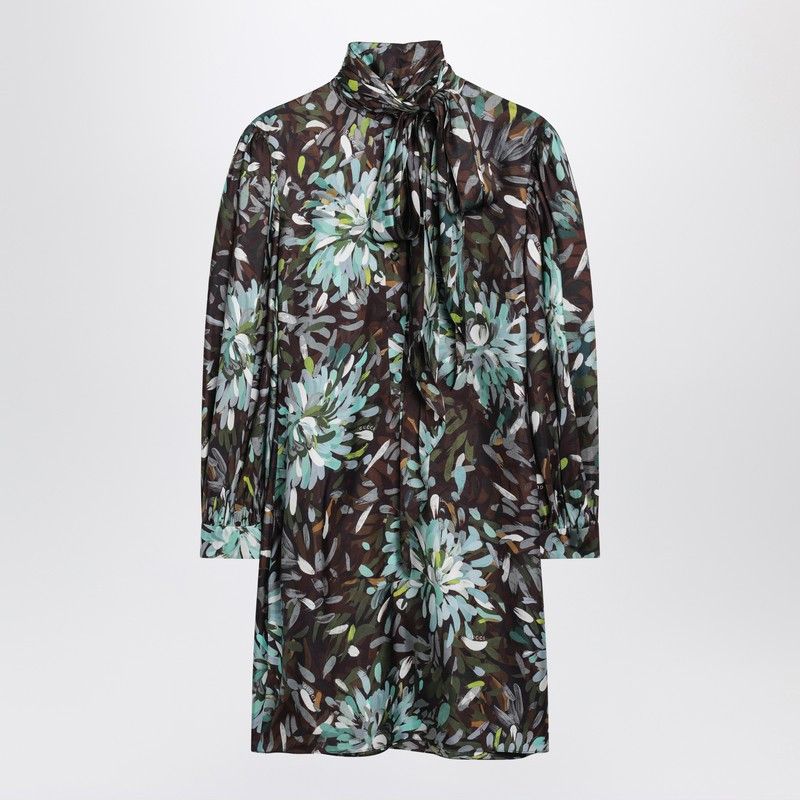 Gucci Printed Silk Twill Dress