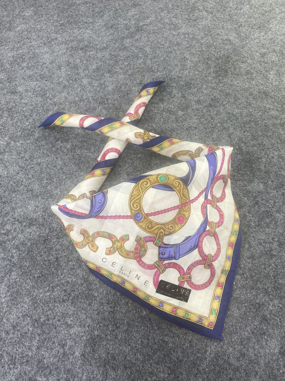 Celine × Vintage Celine handkerchief bandana neckerchief-B072 Size ONE SIZE - 1 Thumbnail