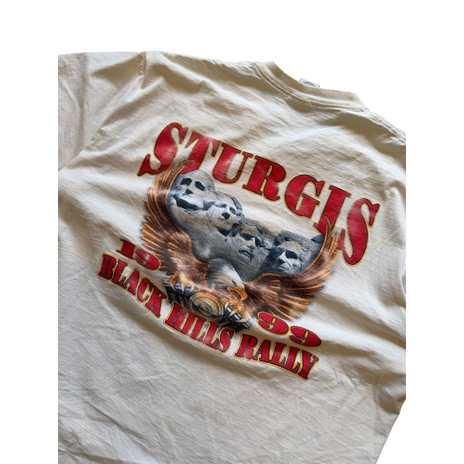 Vintage Vintage Sturgis 99 Black Hills Rally Eagle & Mt Rushmore Tee Size US L / EU 52-54 / 3 - 5 Thumbnail