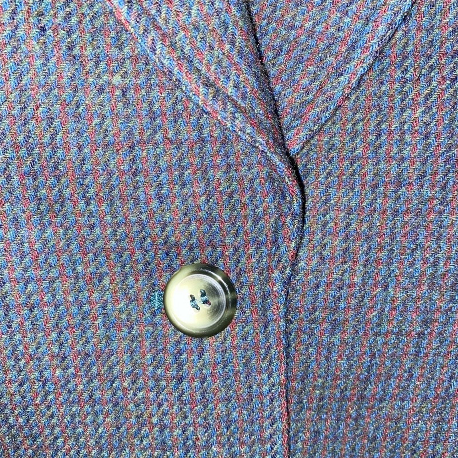Missoni New MISSONI Italy Green + Brown Houndstooth Wool Blazer US12 Size XL / US 12-14 / IT 48-50 - 10 Thumbnail