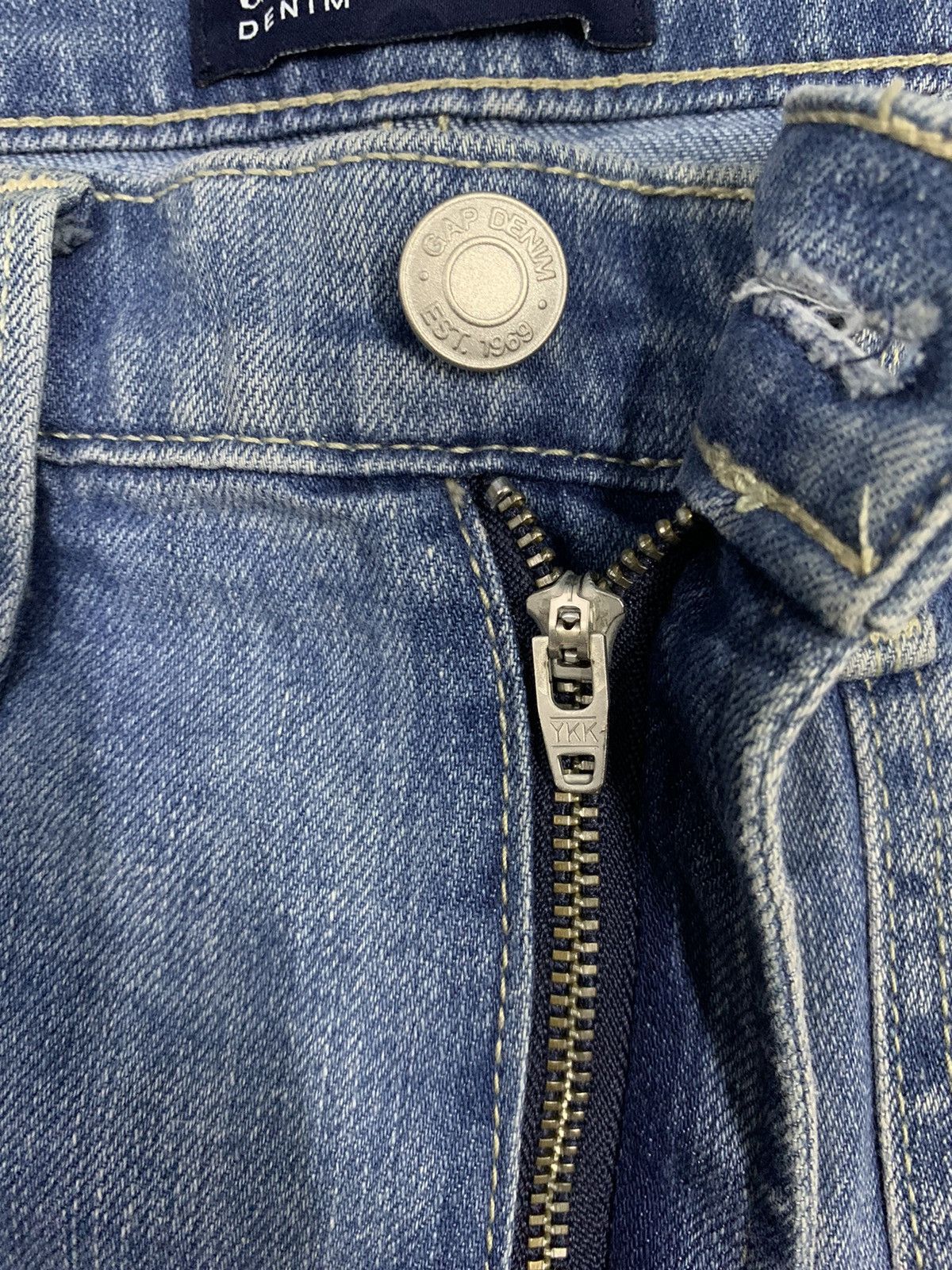 Balenciaga × Gap × Yeezy Vintage Gap Baggy Wide Leg Ankle Fatigue Denim Pants Size US 29 - 5 Thumbnail