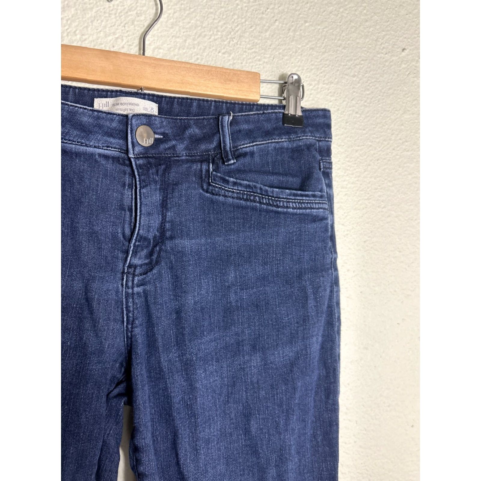 J. Jill VINTAGE J Jill Jeans Boyfriend Denim Straight Leg Slim Dark Wash Size 8 32x30 Womens Jeans Size 30" / US 8 / IT 44 - 5 Thumbnail