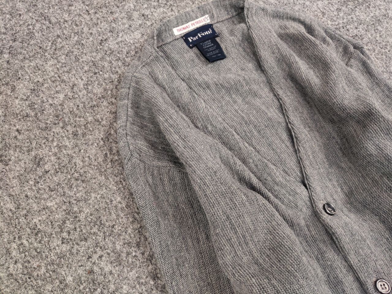 Vintage Vintage 90's Park Four Made in USA Black Cardigan Sweater Size US XL / EU 56 / 4 - 7 Thumbnail