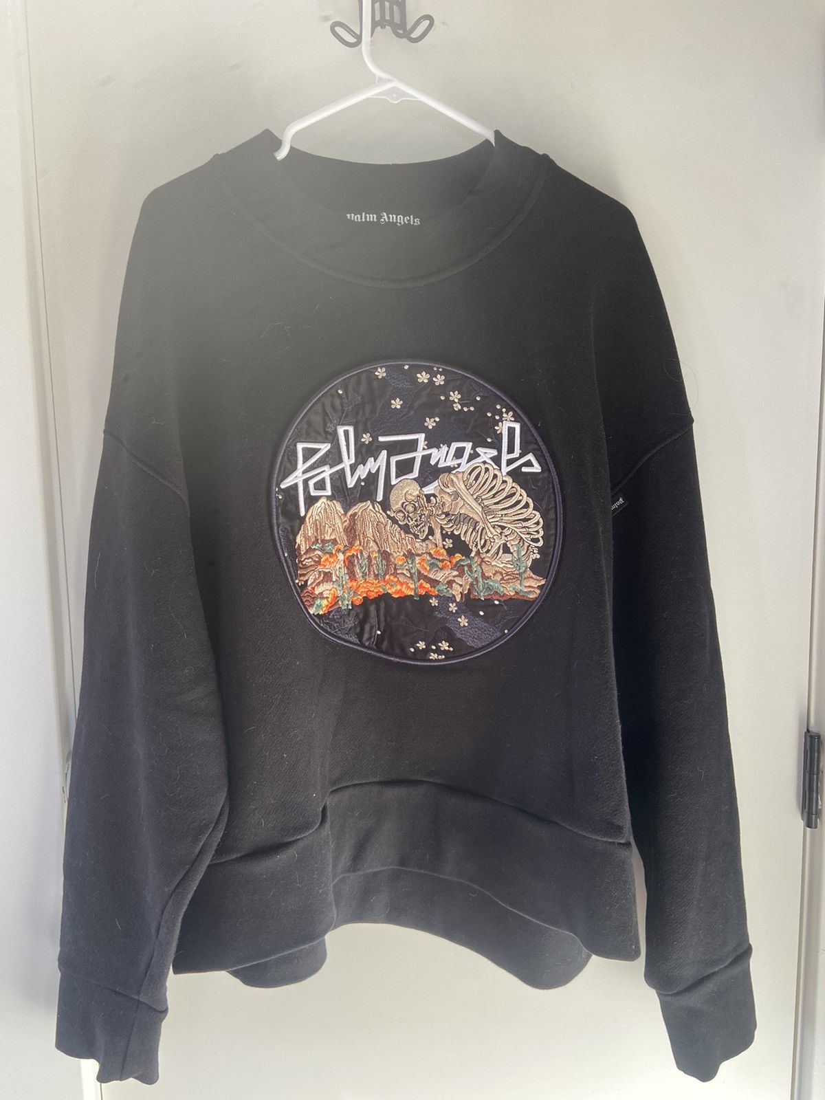 image of Palm Angels Desert Skull Knit in Black, Men's (Size Large)