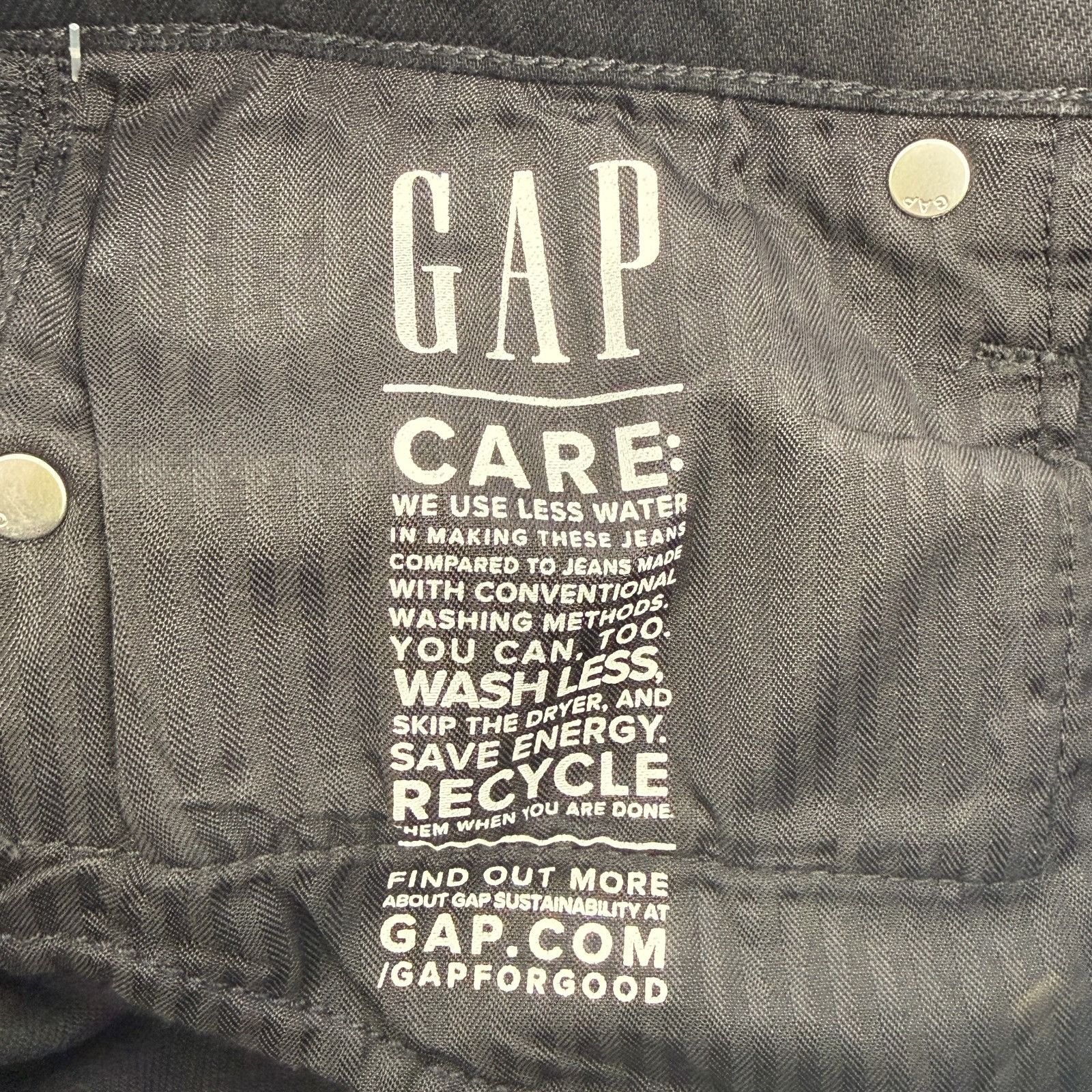 Gap GAP Vintage Slim Jeans Women’s 29/8 Black Mid Rise Straight Size 29" - 5 Thumbnail
