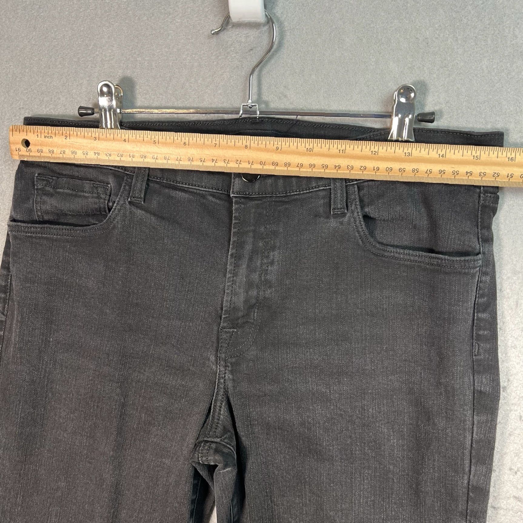 J Brand VINTAGE J Brand Vanity Jeans Womens Size 31 Black Dark Wash Tapered Leg Cotton Blend Size 24" / US 00 / IT 34 - 3 Thumbnail