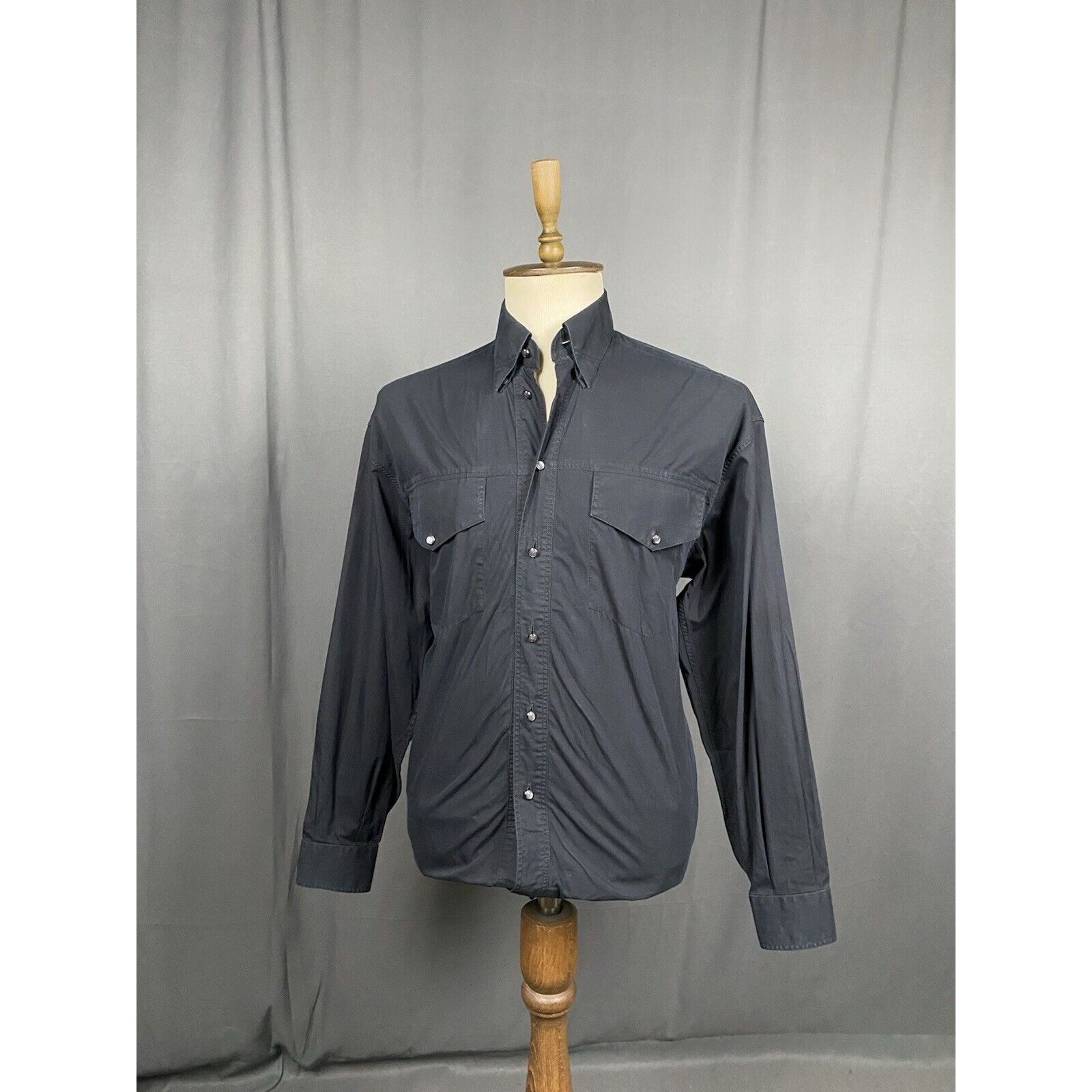 Versace Jeans Couture Versace VTG Multiopocket Men's Black Longsleeve Shirt Size M Size US M / EU 48-50 / 2 - 2 Thumbnail