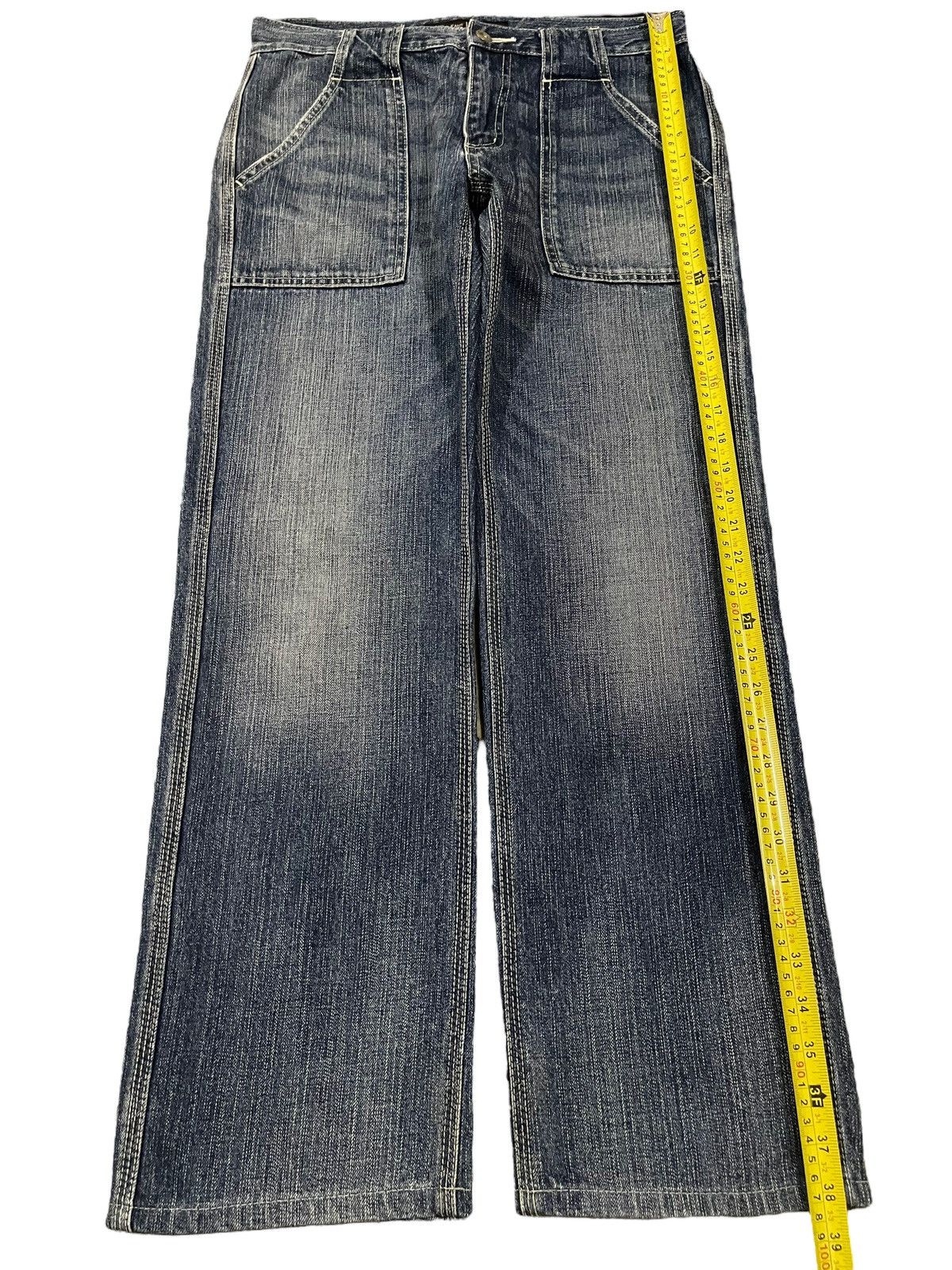 Uniqlo Vintage Japanese Uniqlo Blue Wash Style Loose Jeans Size US 31 - 11 Thumbnail