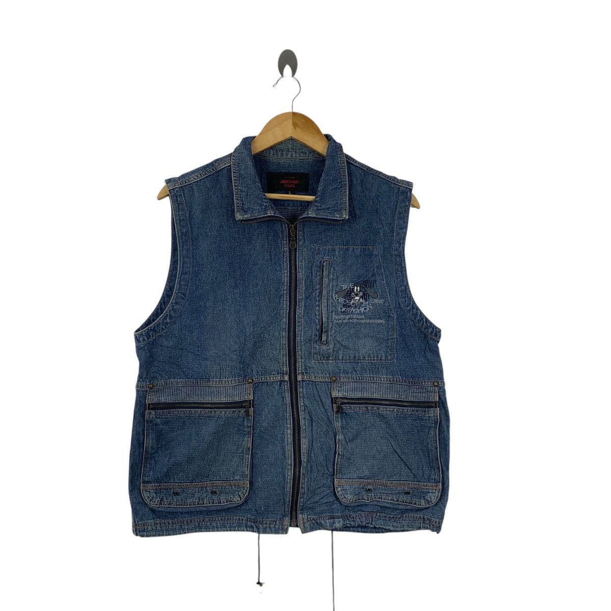 Jean-Louis Scherrer Vintage JEAN LOUIS FRADET Paris Cartoon Denim Jeans Vest Size L / US 10 / IT 46 - 3 Thumbnail