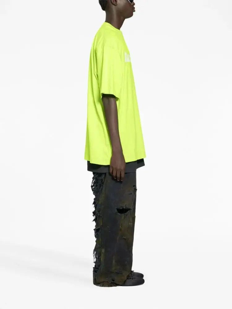 Balenciaga o1la1rc1a0525 Caps T-Shirt Boxy Fit in Yellow Size US XL / EU 56 / 4 - 3 Thumbnail