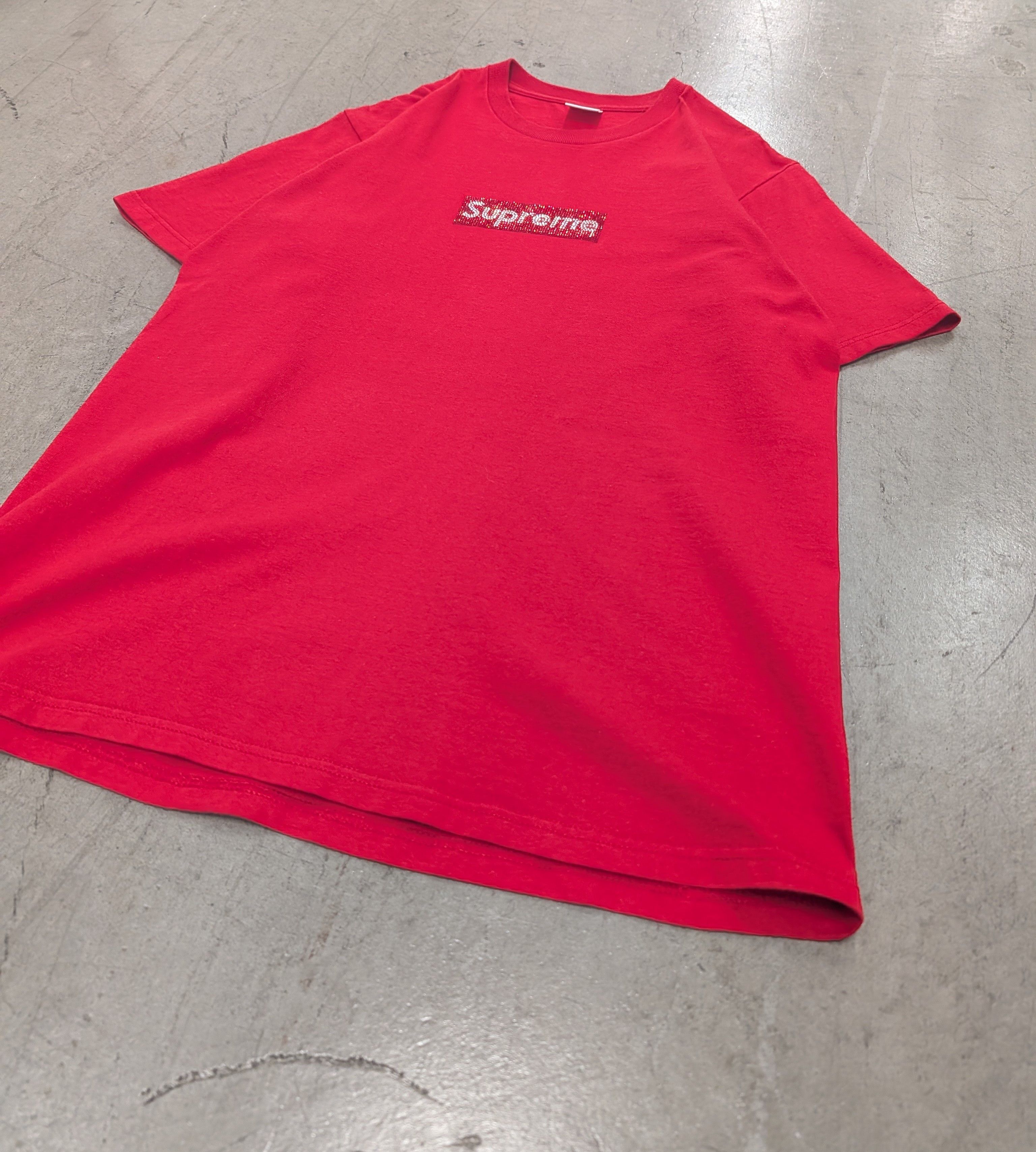 Supreme Supreme x Swarovski 25th Anniversary Box Logo Tee Red Size M Size US M / EU 48-50 / 2 - 2 Thumbnail