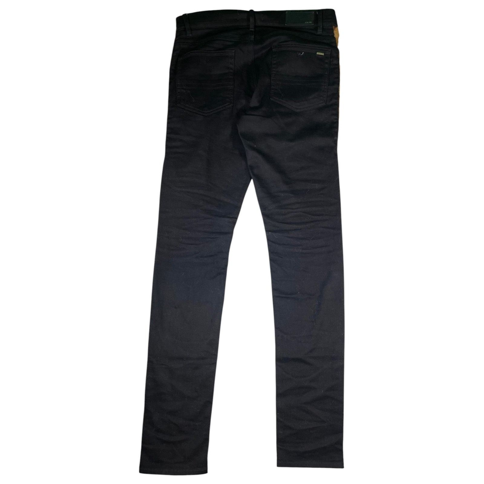 Amiri Amiri Cheetah Zipper Black Jeans Size US 32 / EU 48 - 2 Thumbnail