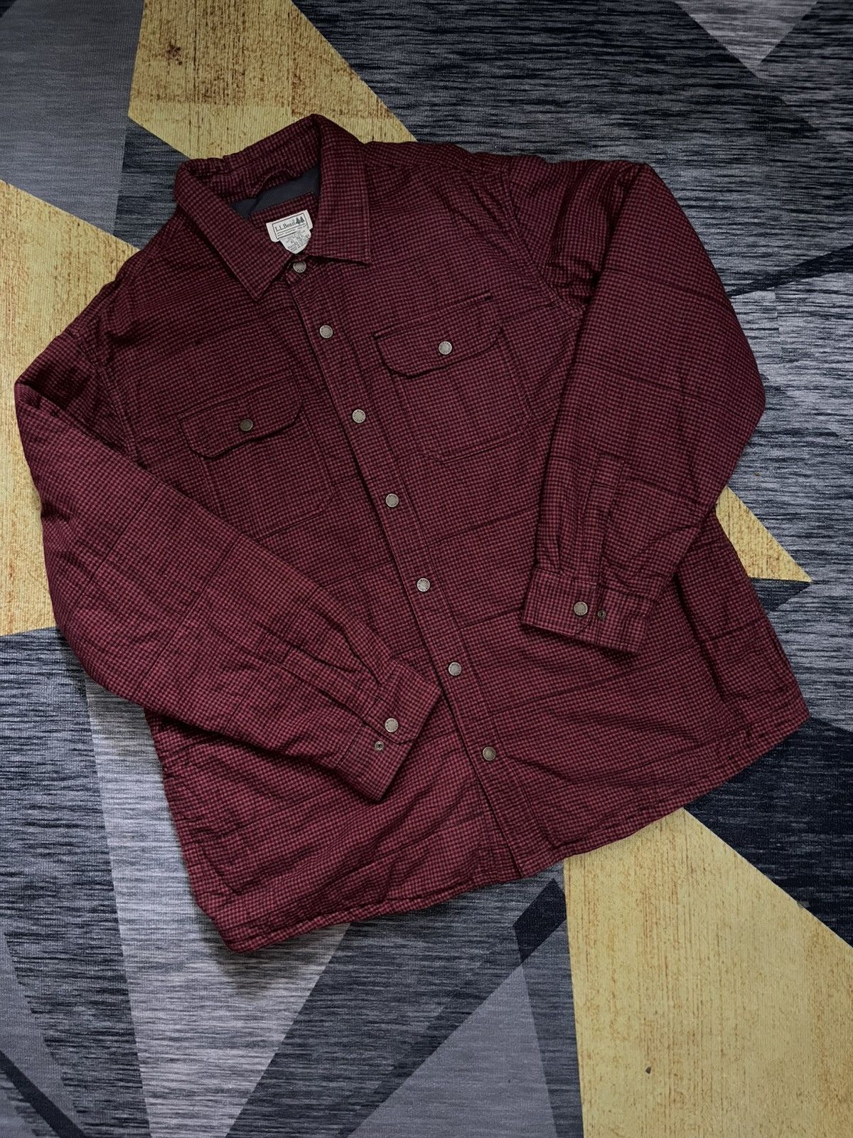 L.L. Bean 2000s checked side pocket & front oversized #H3 Size US XL / EU 56 / 4 - 7 Thumbnail
