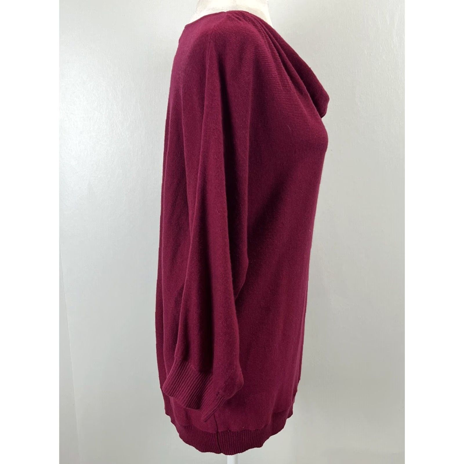Vintage Chico's Sweater Women Size 2 Raspberry Cowl Neck Pullover Size XS / US 0-2 / IT 36-38 - 4 Thumbnail