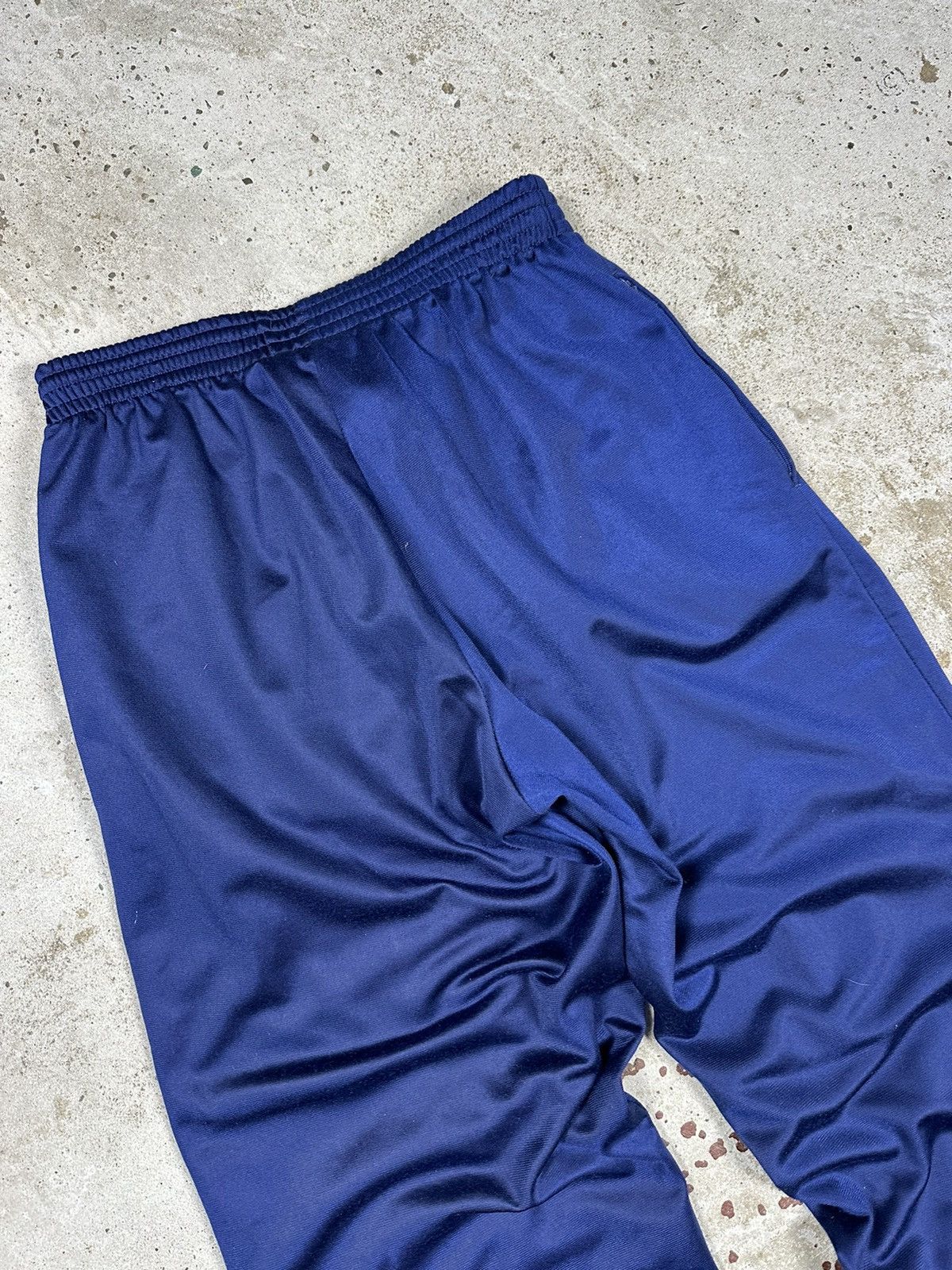 Nike × Vintage Vintage 90s Nike Navy Track Pants Swoosh Size US 31 - 10 Thumbnail