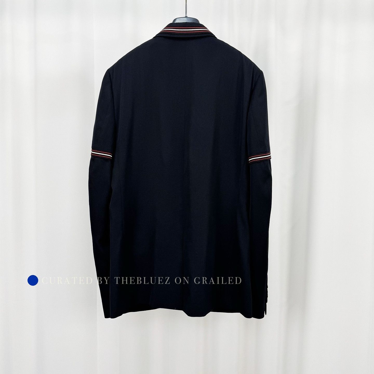 Dior Striped Trim Black Blazer Size US M / EU 48-50 / 2 - 1 Thumbnail