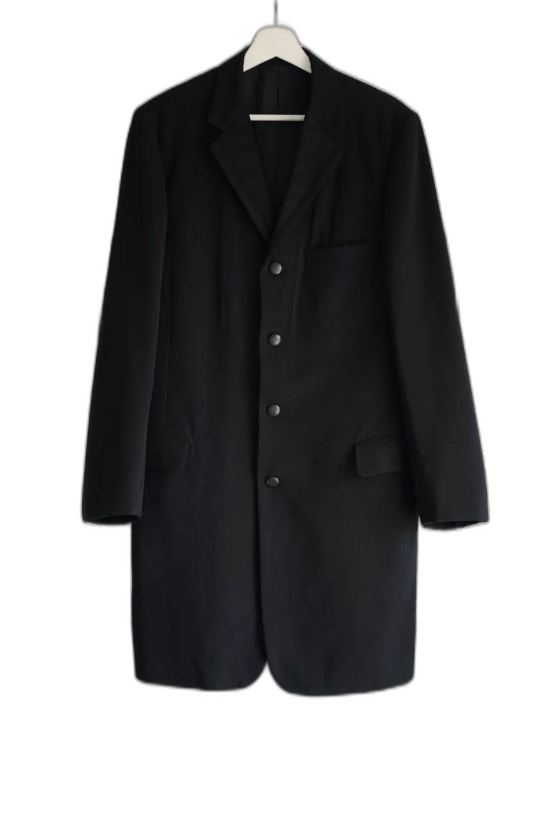 Yohji Yamamoto yohji yamamoto black wool silhouette coat Size US S / EU 44-46 / 1 - 1 Thumbnail