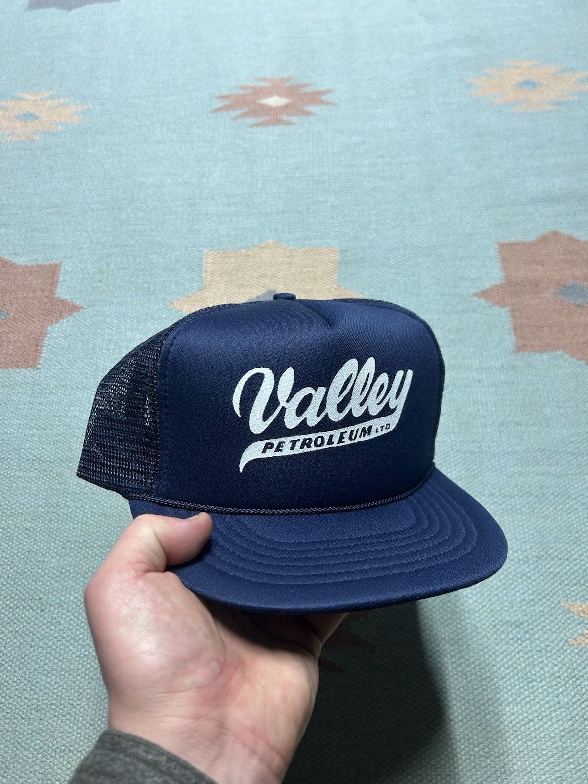 Vintage Vtg trucker hat valley petroleum oil blue whit Michigan snap Size ONE SIZE - 1 Thumbnail