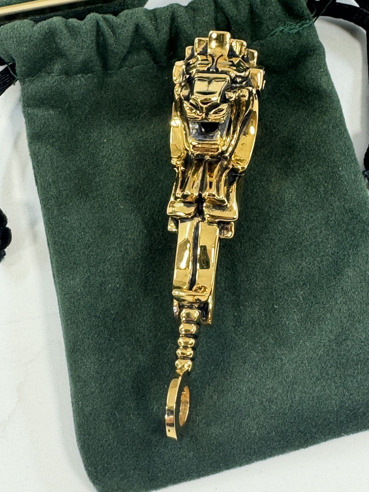 Japanese Brand × Other × Vintage VTG Rick Cameron Lion Key Chain 925 Sterling Silver 24k Gold Size ONE SIZE - 7 Thumbnail
