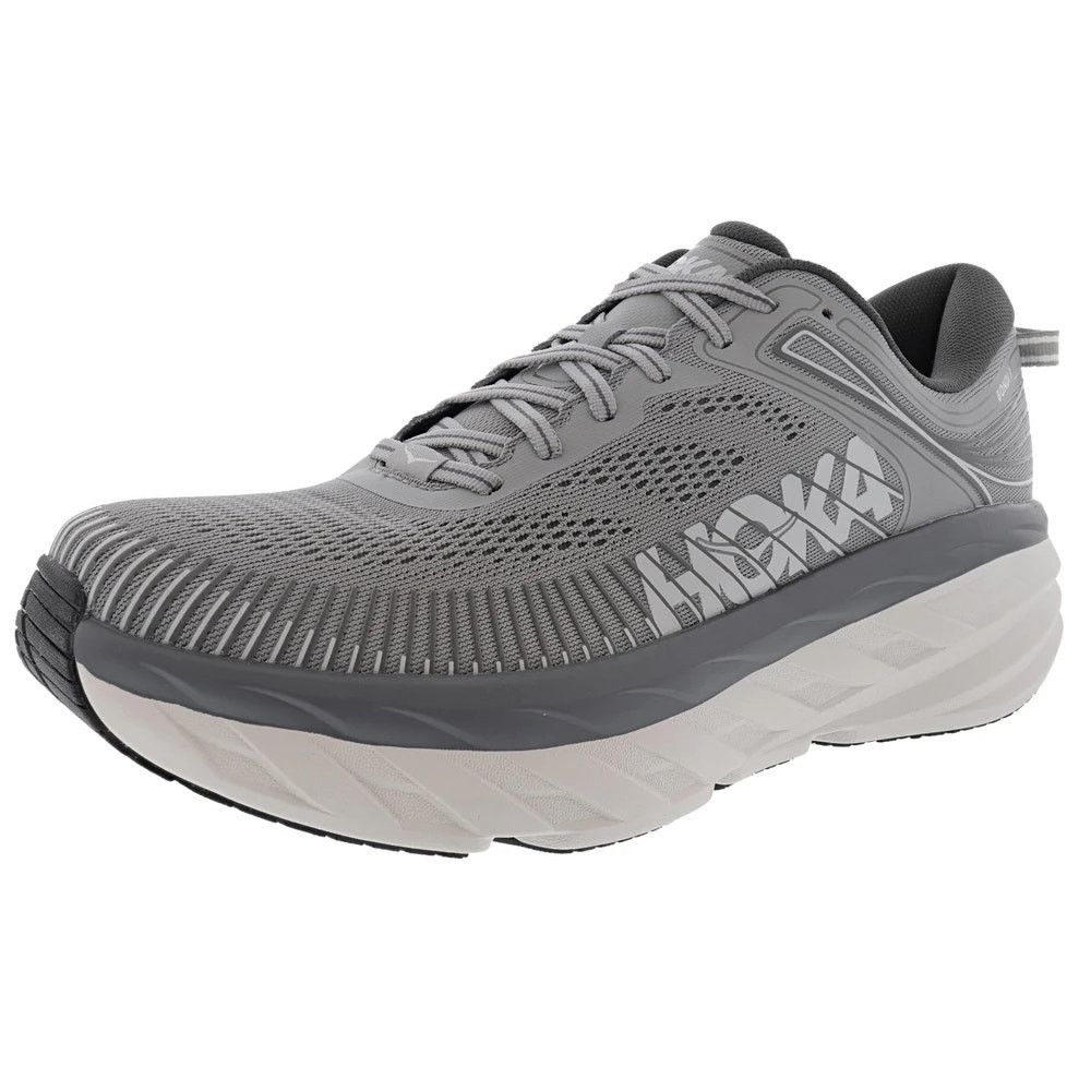Hoka Hoka One One Bondi 7 Running Shoes Lace Memory Foam Gray 11 Size US 11 / EU 44 - 1 Thumbnail