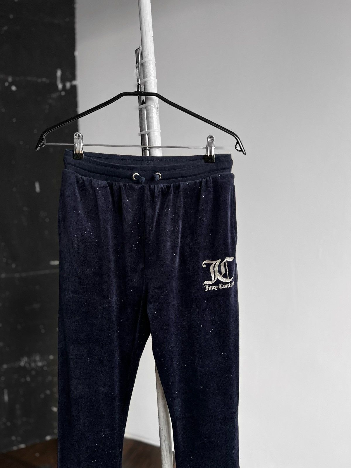 Juicy Couture × Juicy Couture Jeans Juicy Couture Womens Blue Velour Bootcut Pants Small Logo Size 27" / US 4 / IT 40 - 3 Thumbnail
