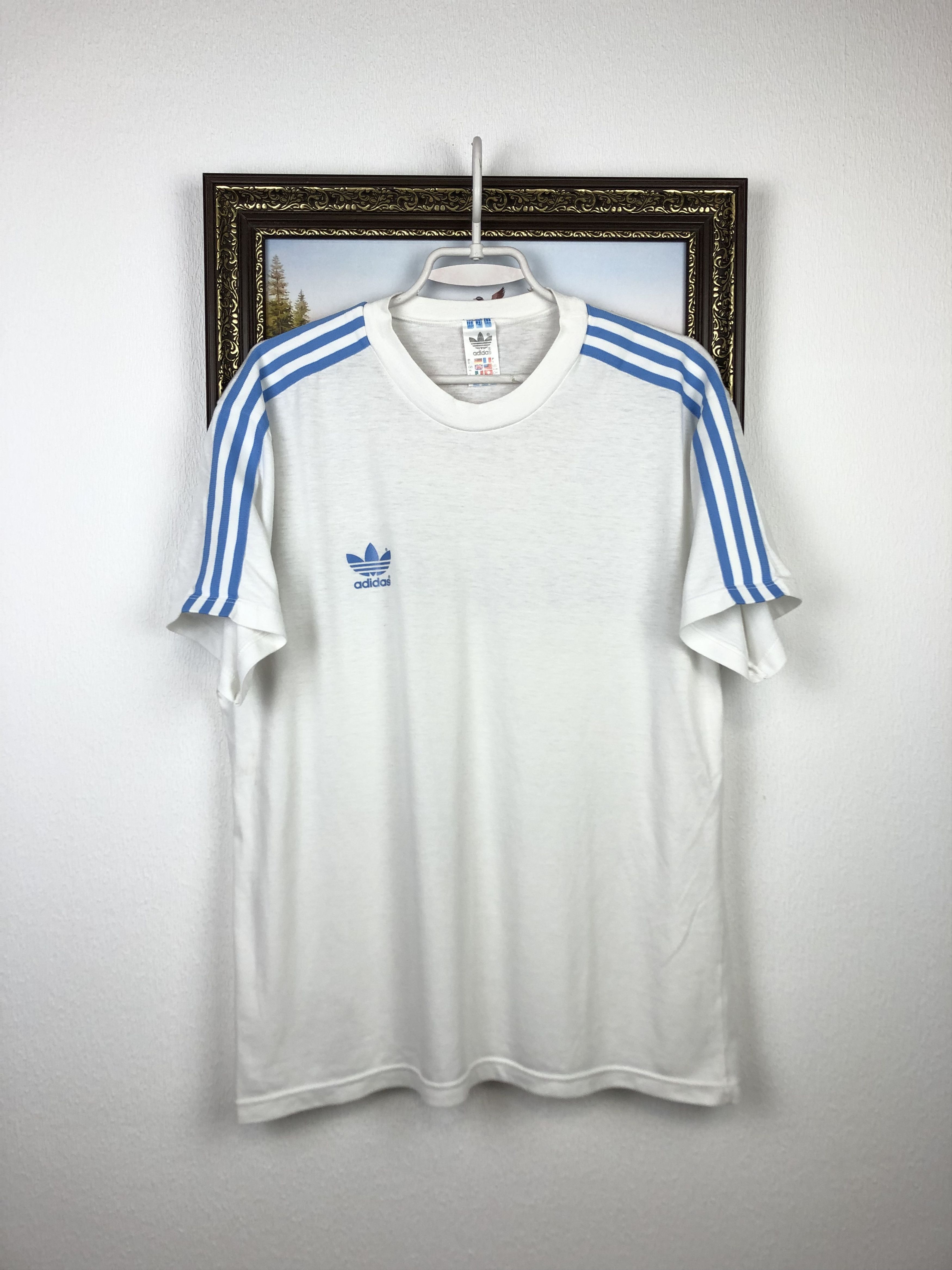 Vintage 80's Adidas Football Shirt Soccer Jersey Tee Hype