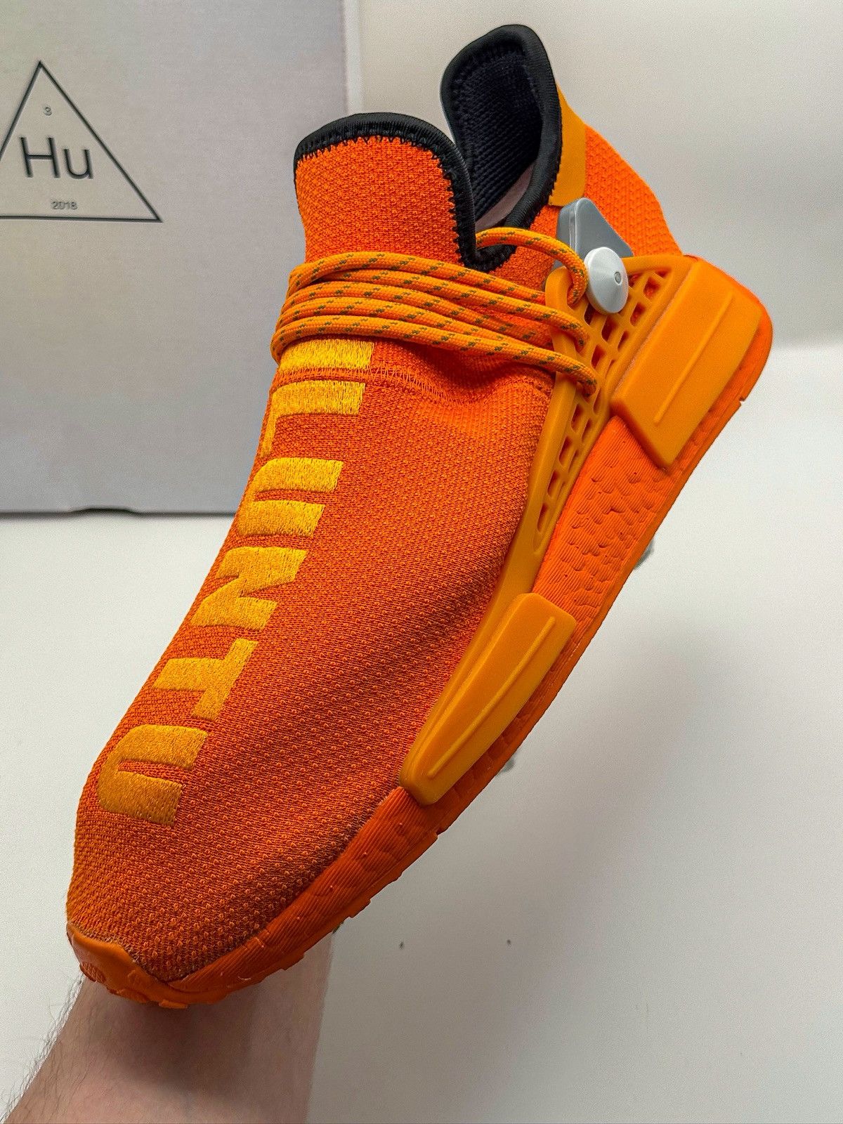 Adidas × Pharrell Adidas x Pharrell Williams NMD Hu Orange Size US 10 / EU 43 - 8 Thumbnail