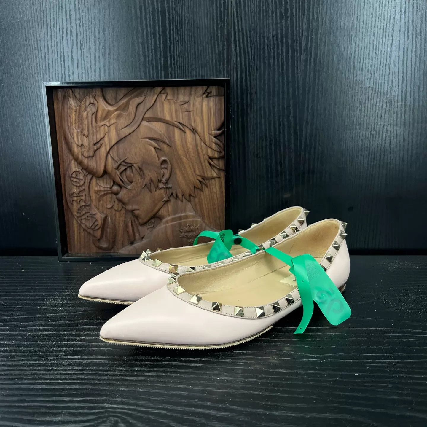 Valentino Valentino Rockstud Nude Pink Flats 37 Protected Size US 6.5 / IT 36.5 - 1 Thumbnail