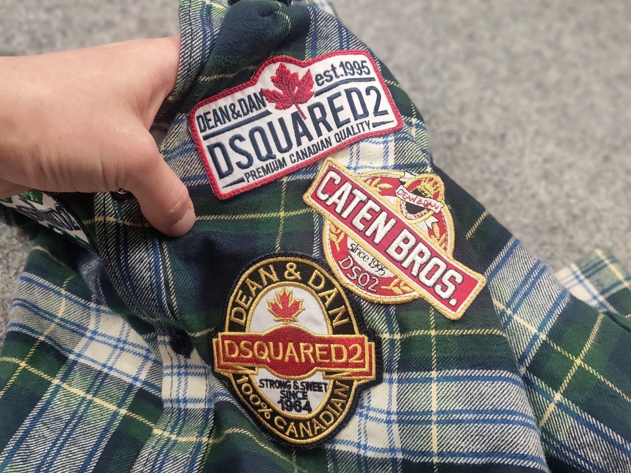 Dsquared2 Dsquared2 Design Green Logo Check Flannel Long sleeve Shirt Size US S / EU 44-46 / 1 - 11 Thumbnail