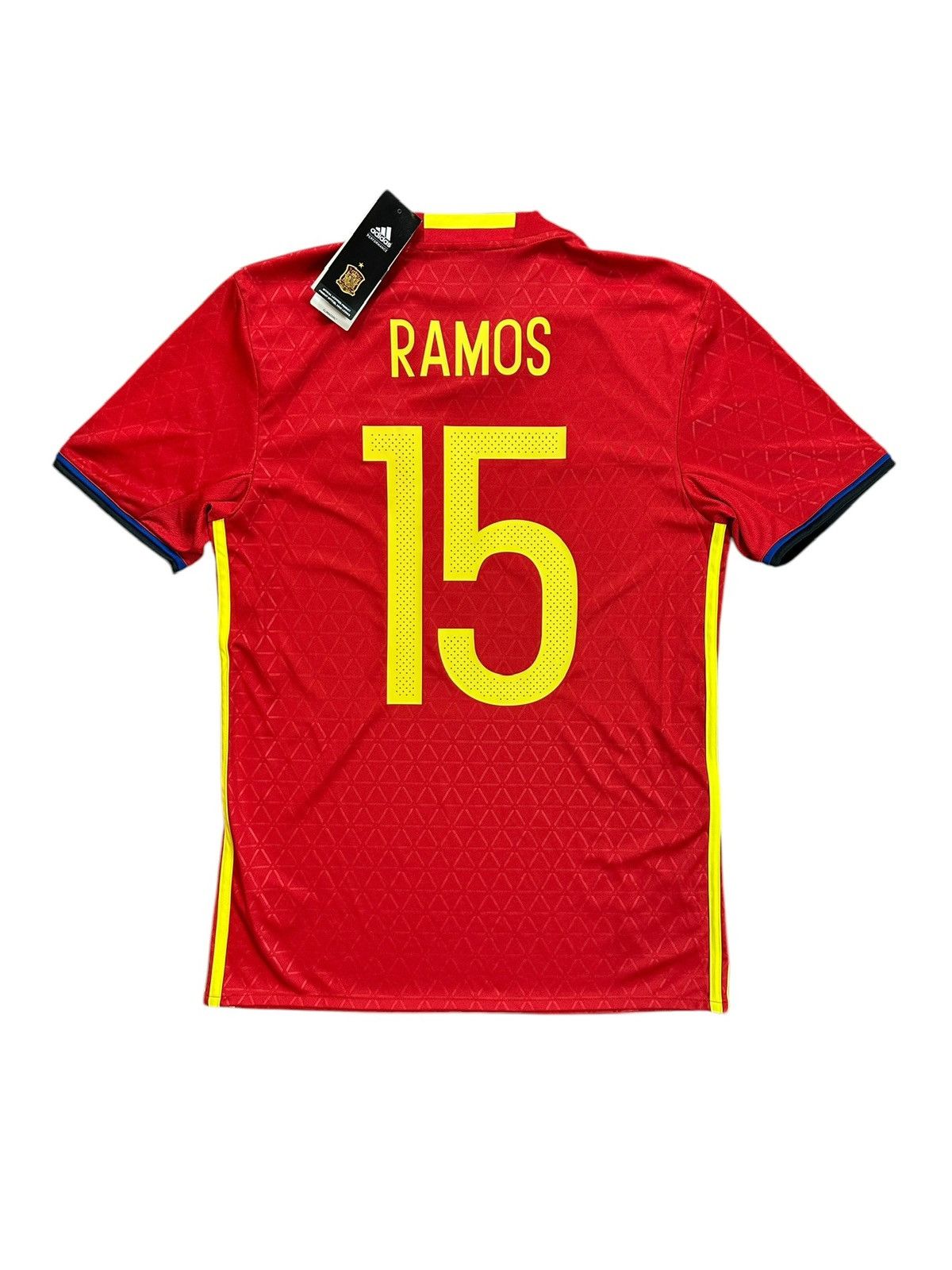 Adidas Spain 2016 Sergio Ramos Home Jersey Size US S / EU 44-46 / 1 - 1 Thumbnail