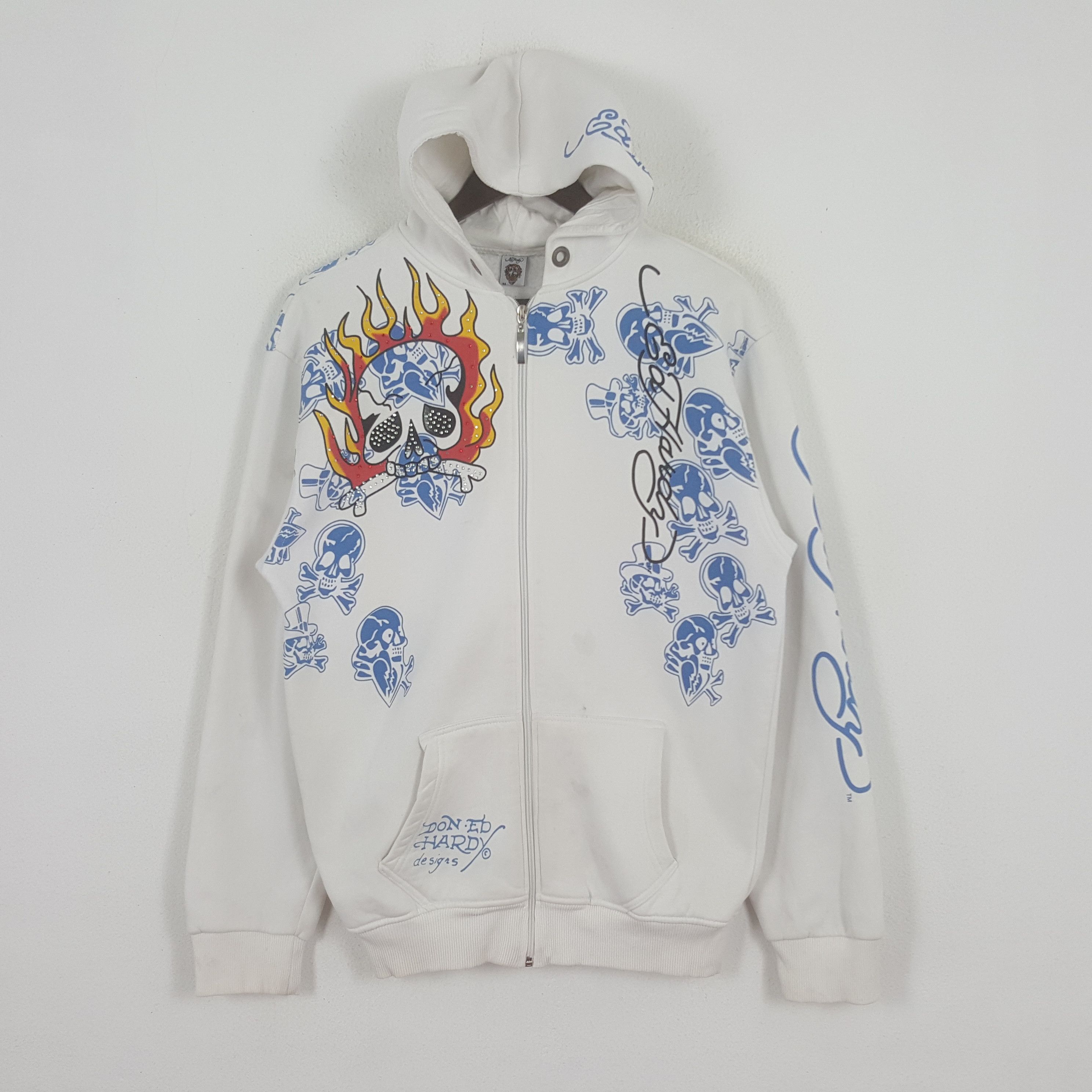 Christian Audigier × Vintage Vintage Christian Audigier Zipper Swester Hoodie Size US M / EU 48-50 / 2 - 1 Thumbnail