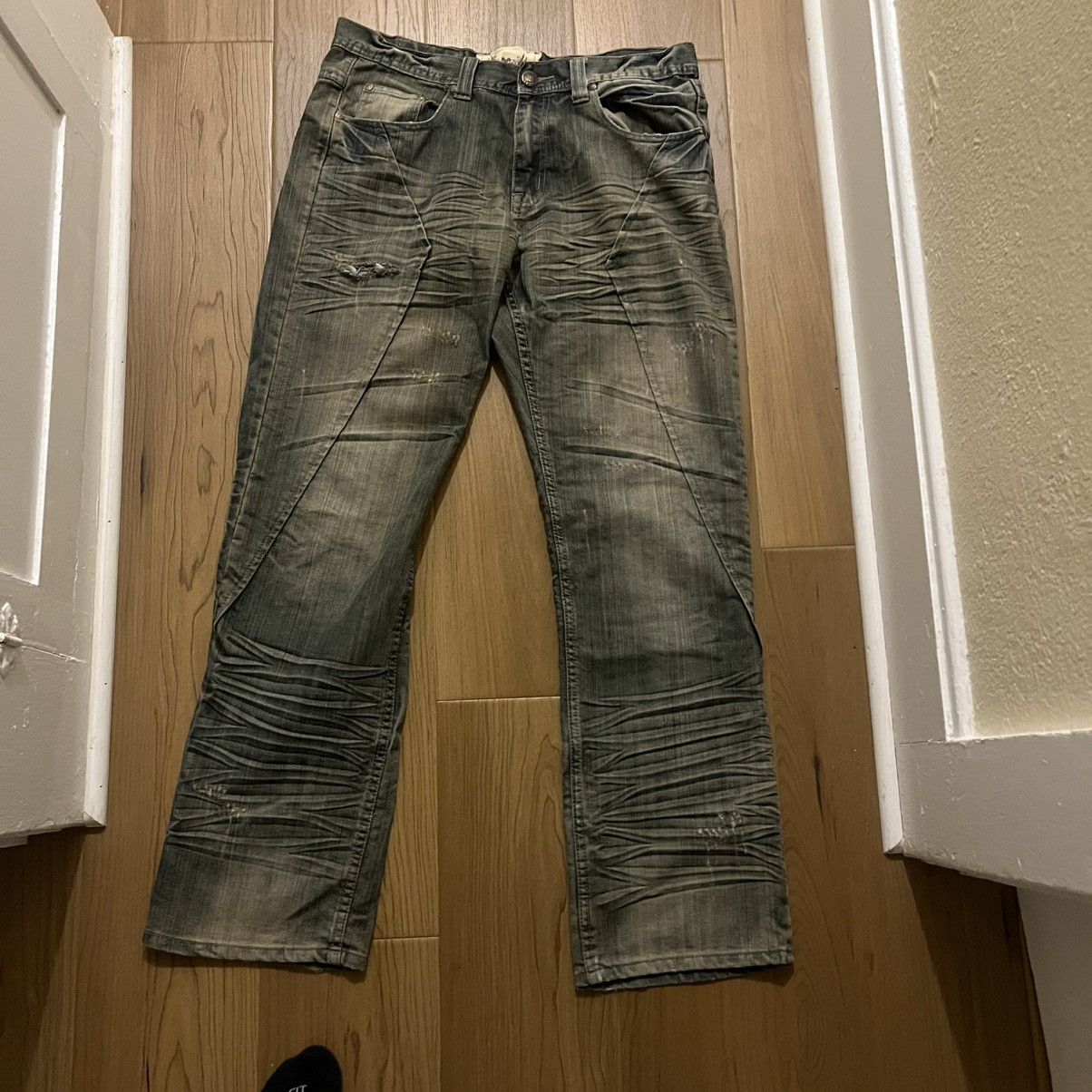 Japanese Brand Distressed Mudwash jeans Size US 34 / EU 50 - 1 Thumbnail