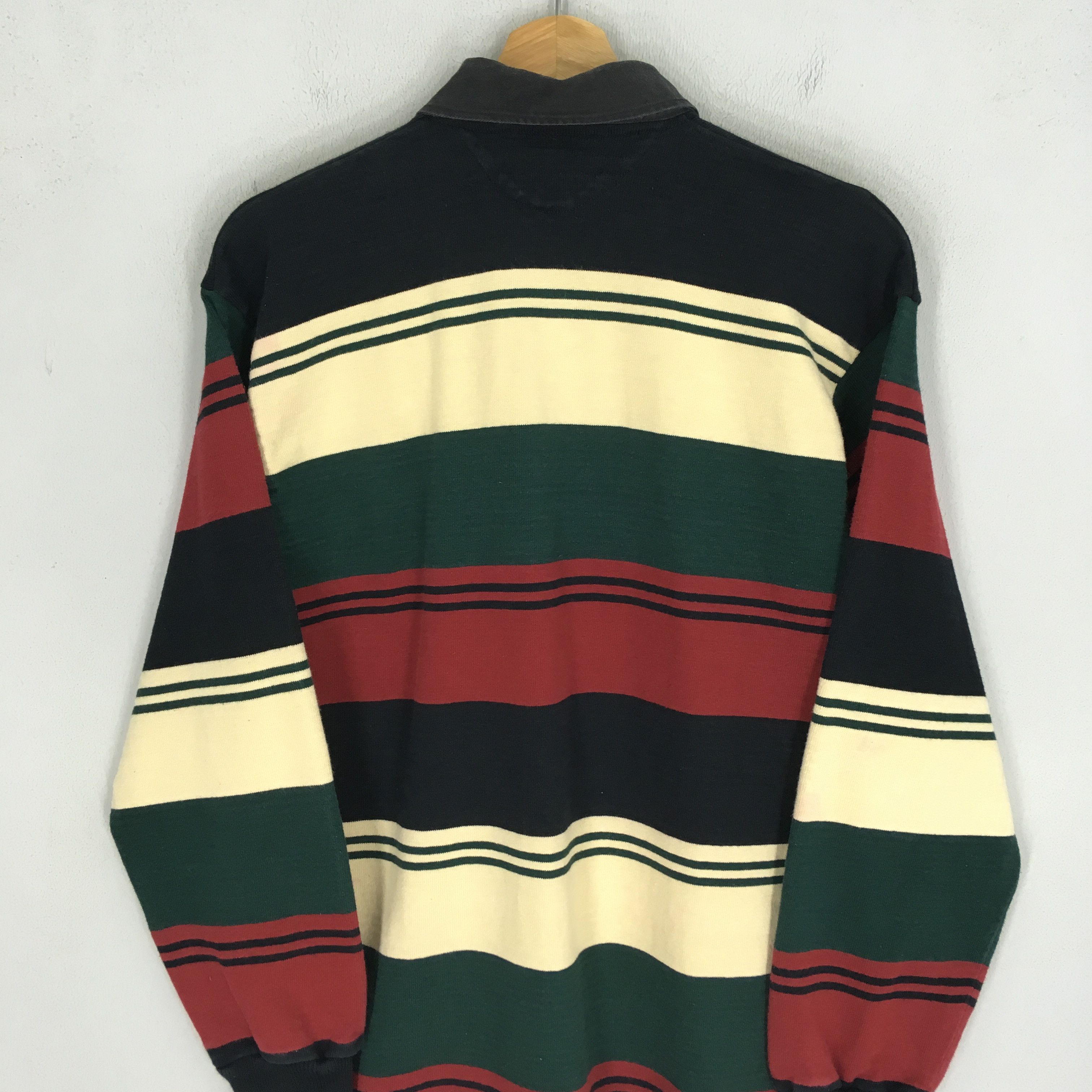Barbarian Vintage Barbarian Polo Rugby Queens University Striped Size US M / EU 48-50 / 2 - 8 Thumbnail