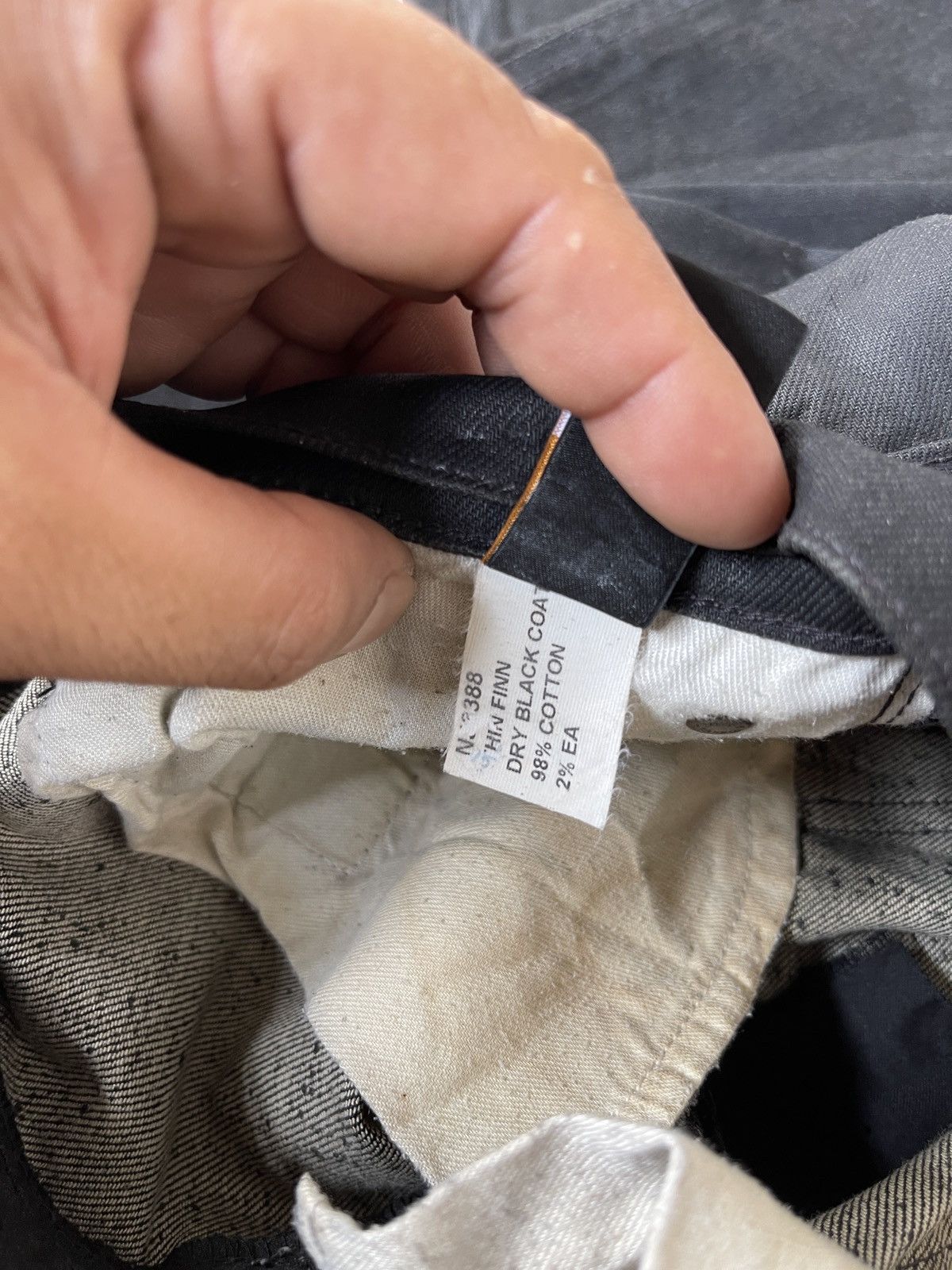 Jean Rare🔥Nudie Jeans Thin Finn Skinny Black Jeans Size US 29 - 13 Thumbnail