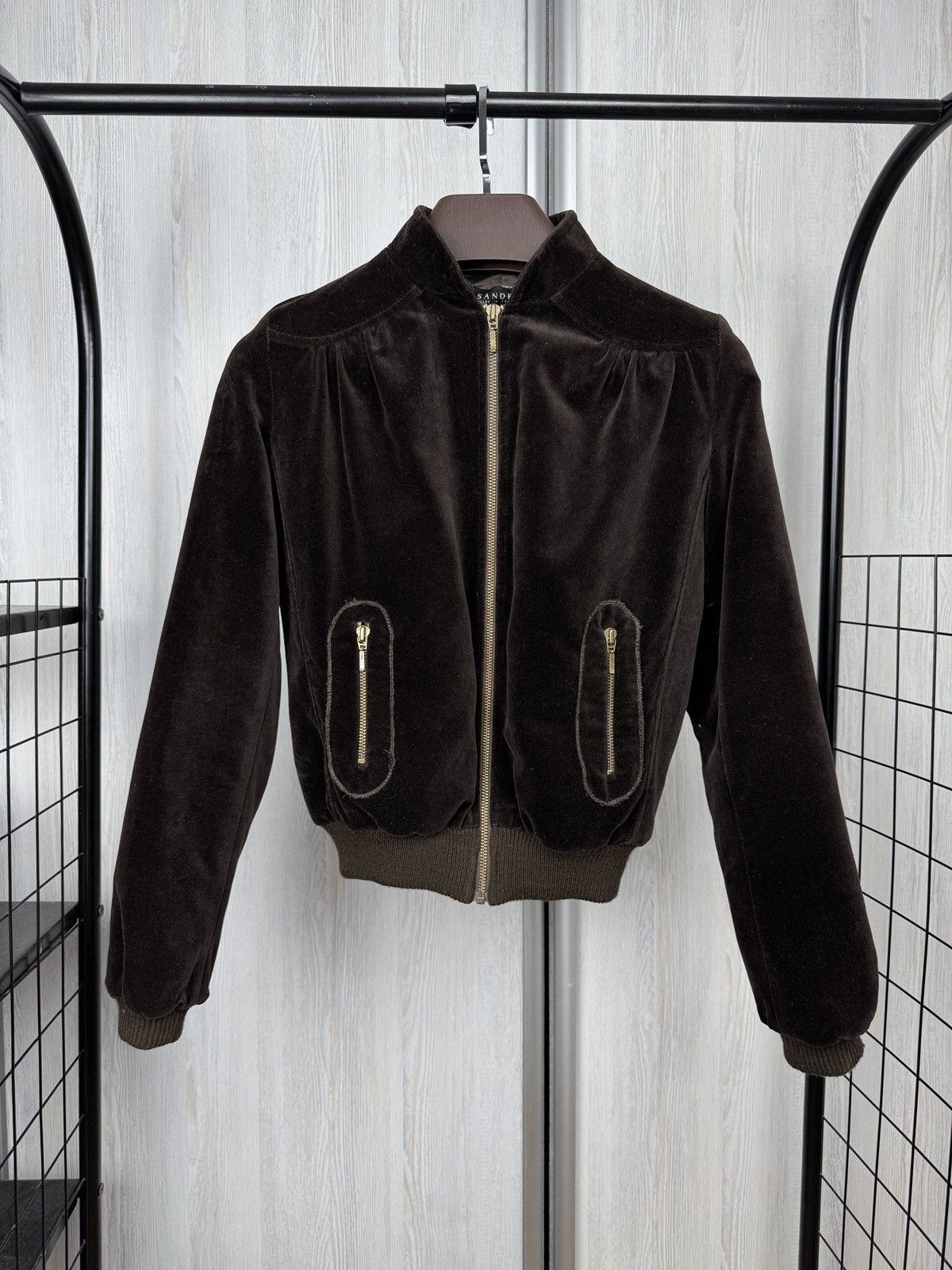 Sandro Sandro vintage made in France velour dandy bomber jacket Size S / US 4 / IT 40 - 1 Thumbnail
