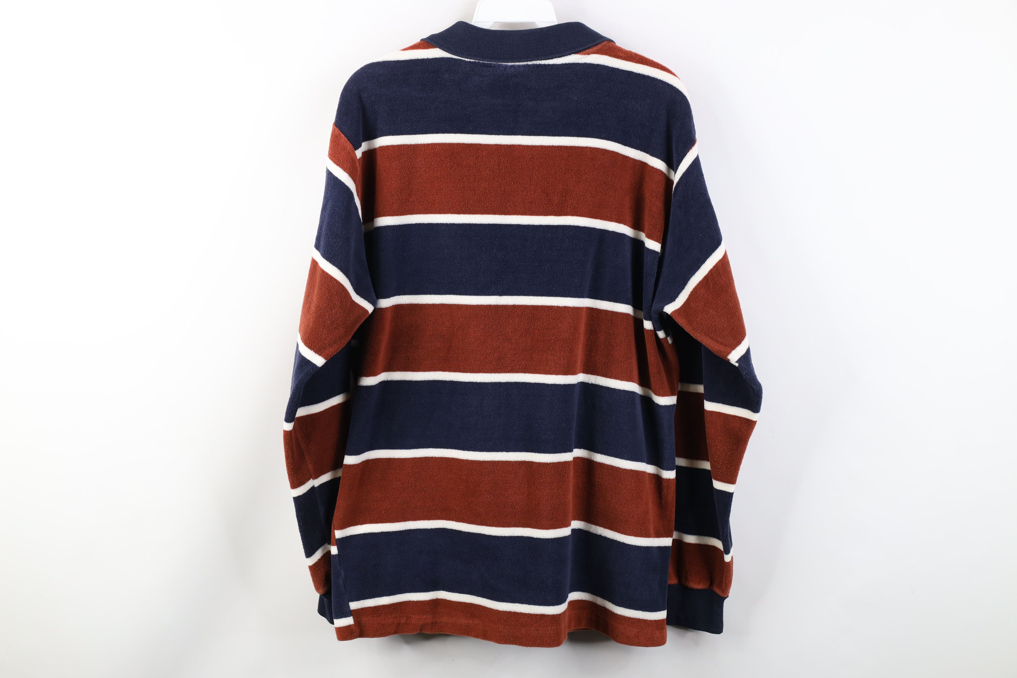 Vintage Vintage 70s Streetwear Terry Cloth Long Sleeve Rugby Polo Size US L / EU 52-54 / 3 - 11 Thumbnail
